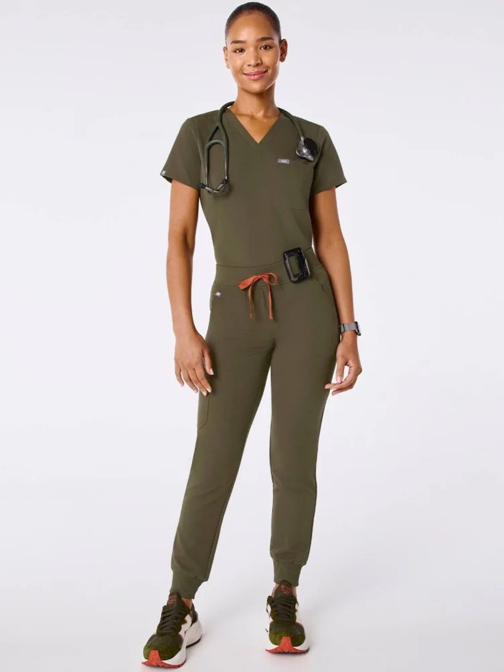 Figs Olive Green- color spruce  scrub set size small MSRP $98